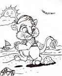 Lion at the beach
